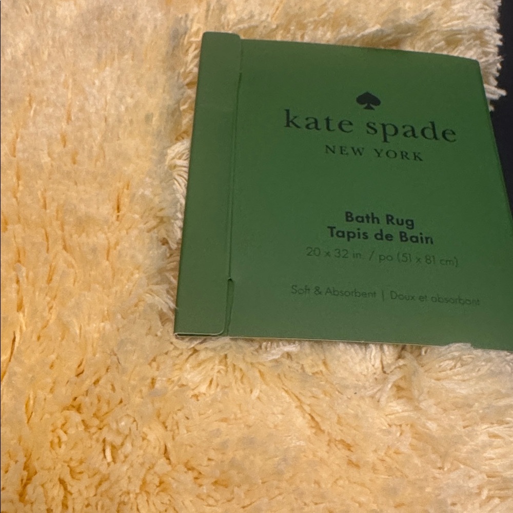 KATE SPADE Soft & Absorbent Pale Yellow Bath Rug - SUNRAY - 20"x32" - Picture 4 of 5